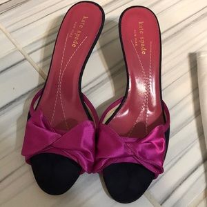 Brand new Kate Spade satin and suede kitten heels